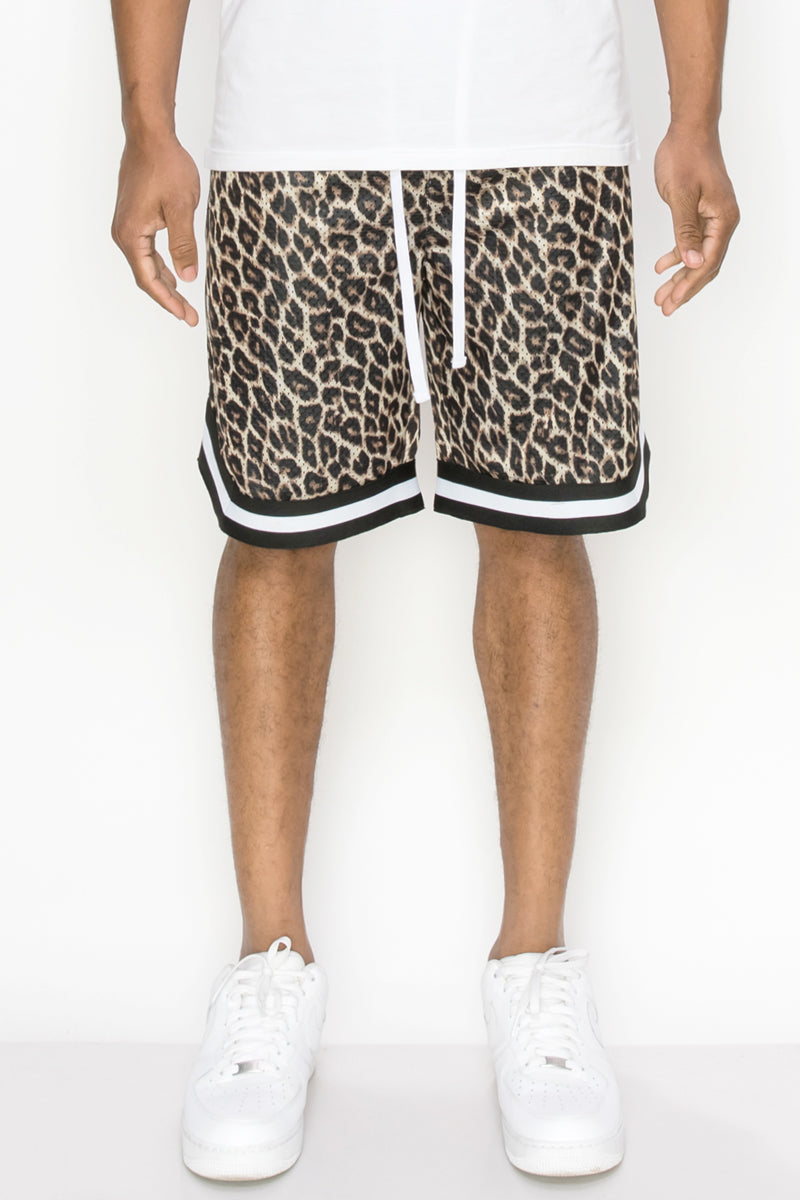 Victorious Leopard Air Mesh Basketball Shorts Leopard S