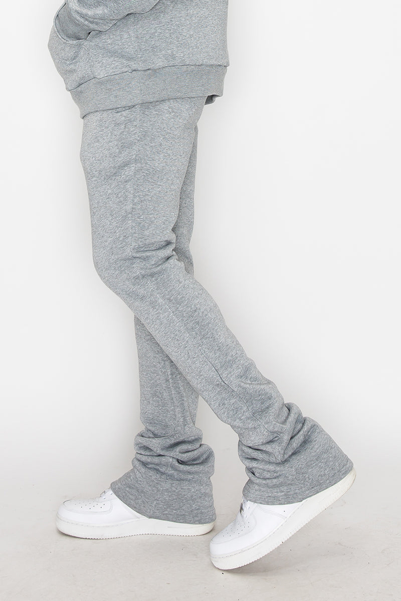 Stacked fleece sweatpants sale