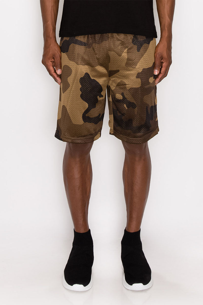 Victorious Mesh Basketball Shorts Olive Camo M