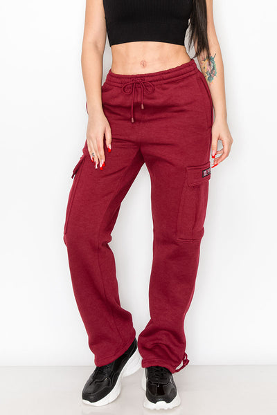 Men's Heavyweight Fleece Cargo Sweatpants S Burgundy : : Clothing,  Shoes & Accessories