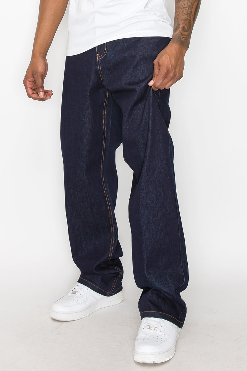 Essential Baggy Raw Denim Jeans