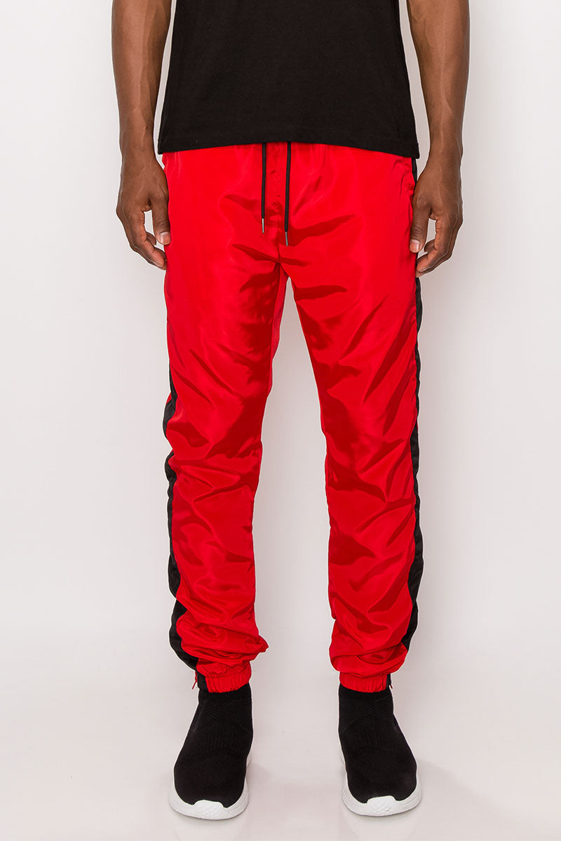 Red windbreaker pants sale