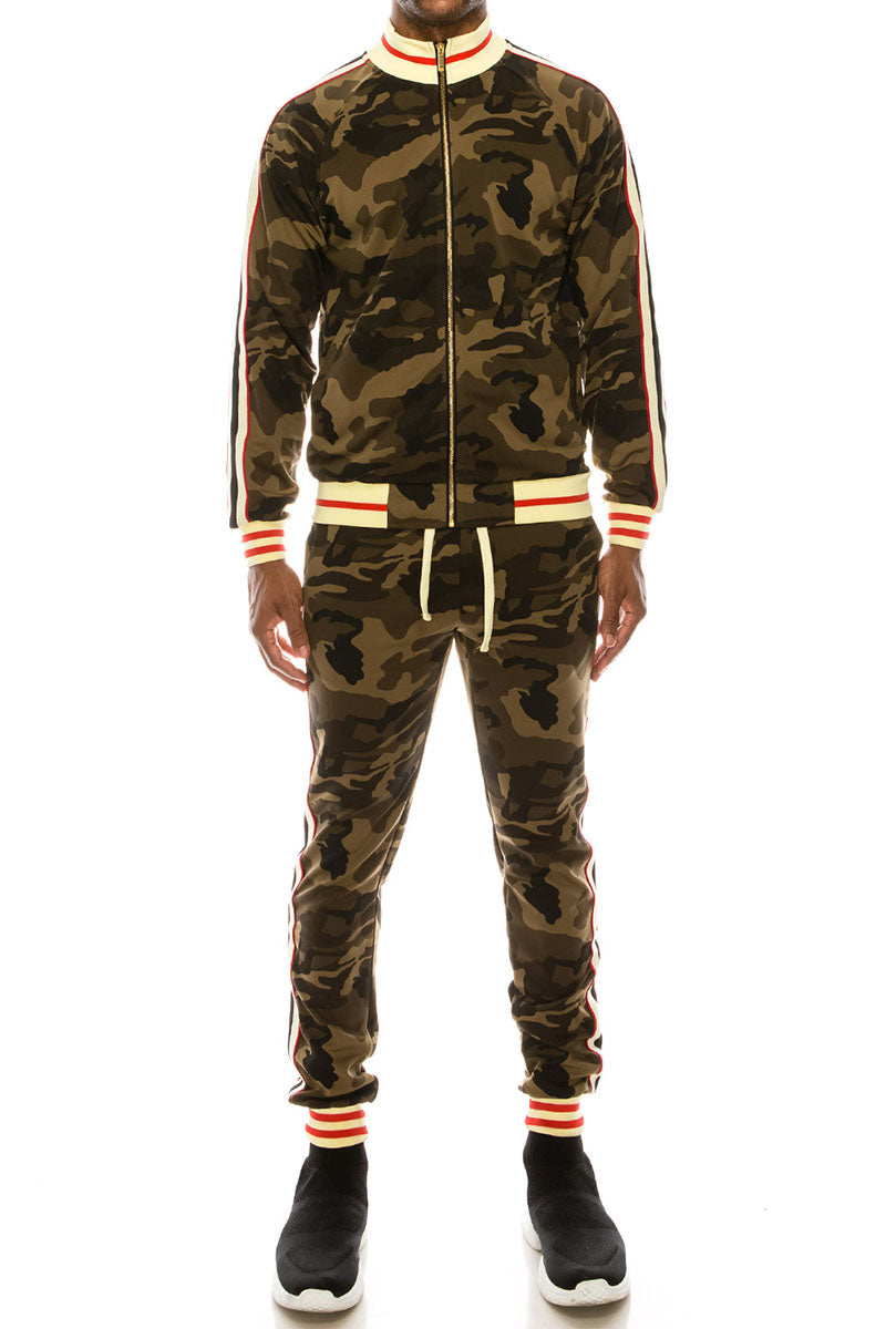 Victorious Side Stripe Track Suit Camo Camo 3XL