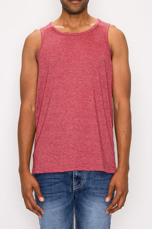 Essential Long Length Tank Top - Burgundy – VICTORIOUSUSA