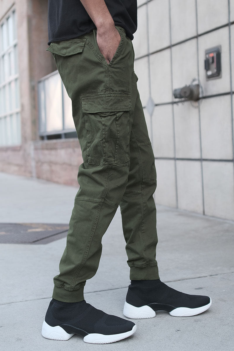 Olive green shops cargo joggers