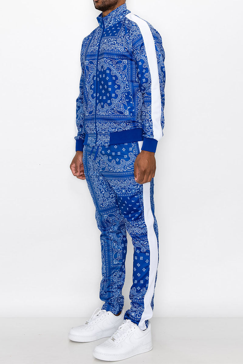 Blue bandana joggers online