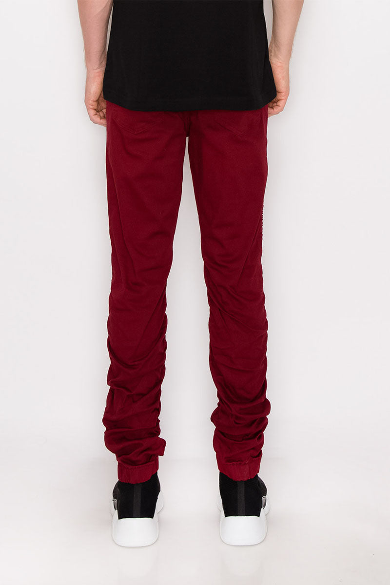 Twill Stacked Jogger Pants