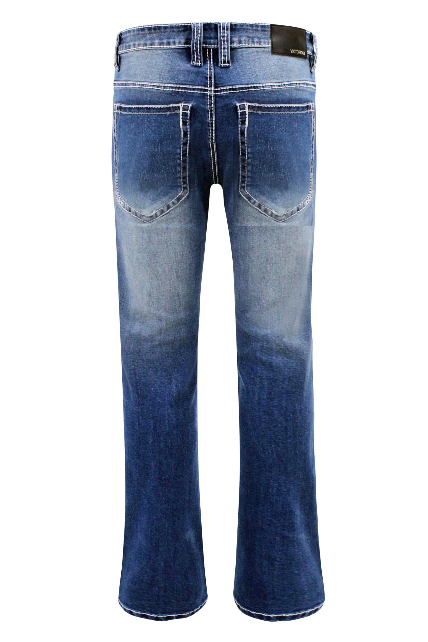 Thick Stitch Bootcut Denim Jeans