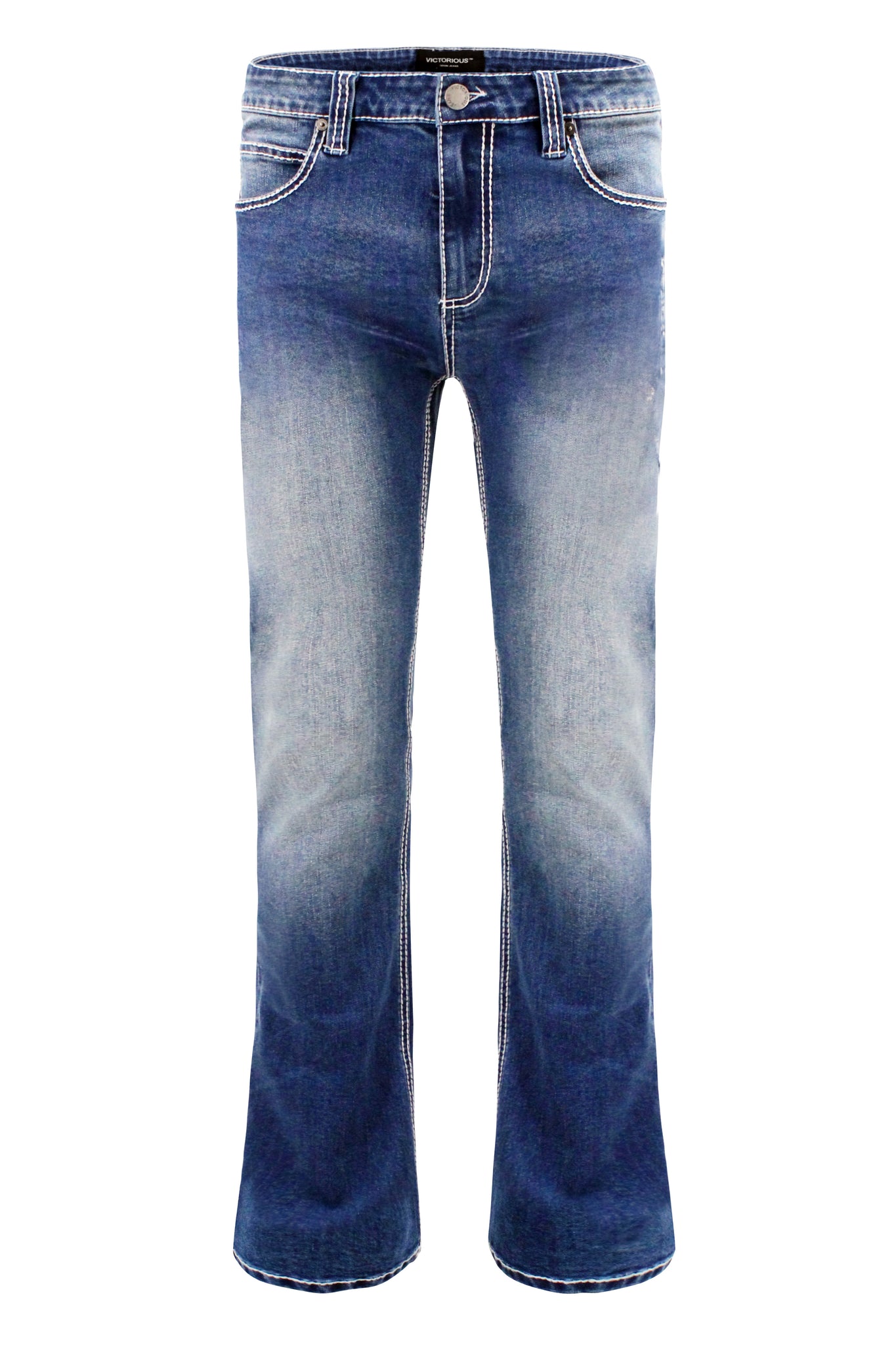 Thick Stitch Bootcut Denim Jeans