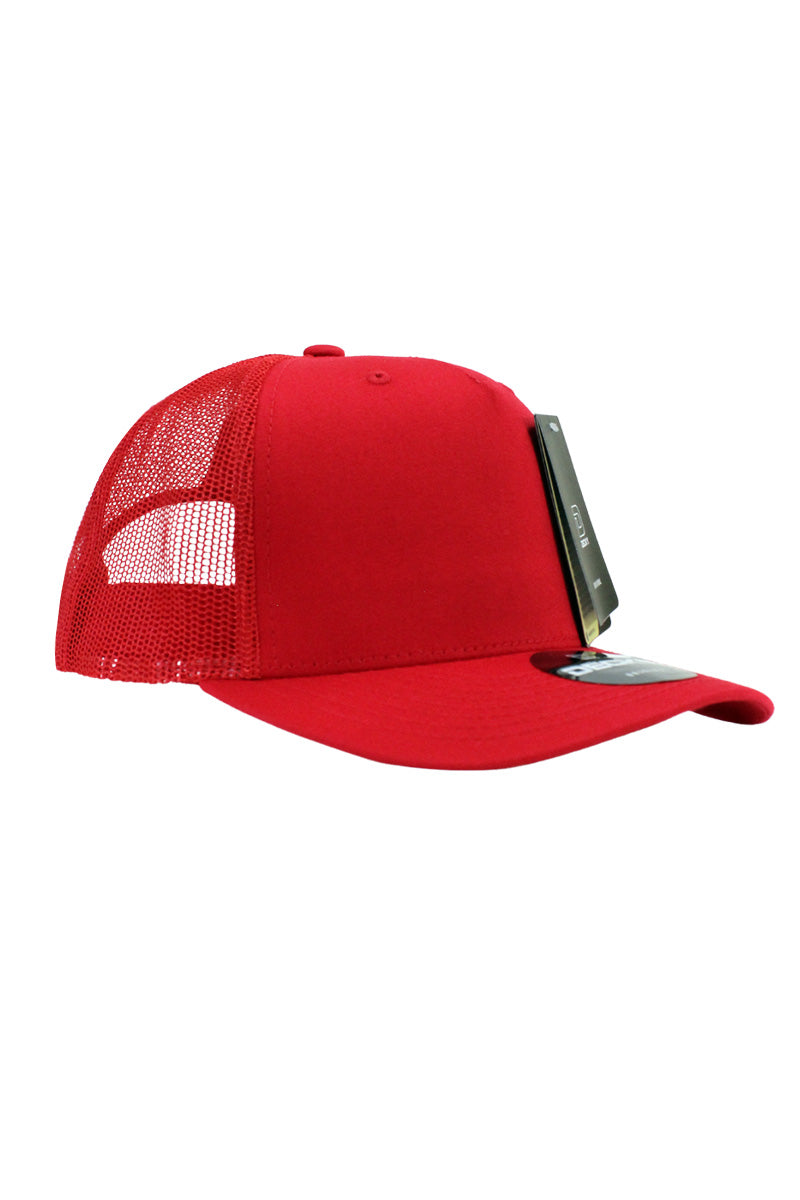 5 Panel Trucker Hat - Red