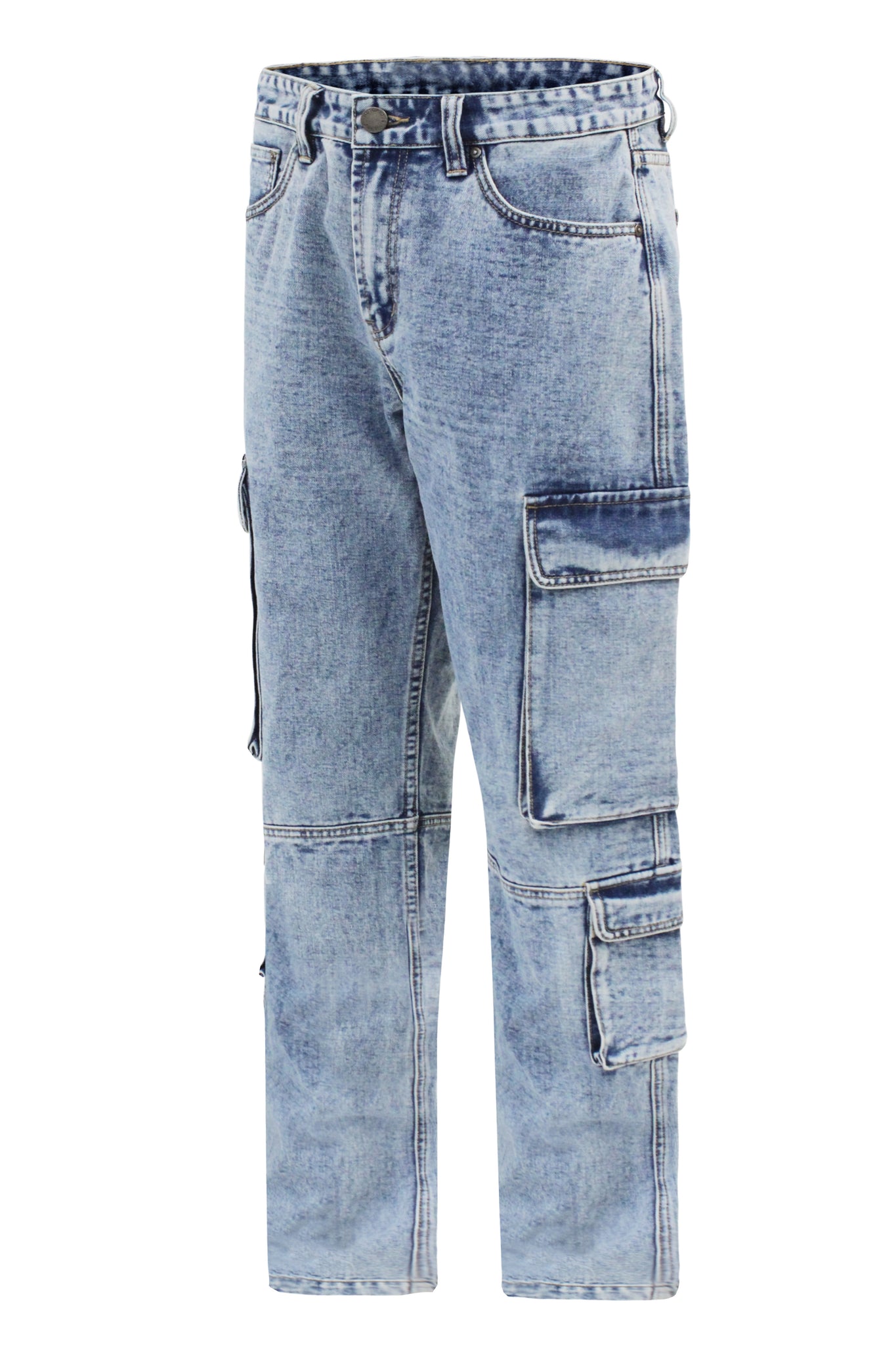 Baggy Fit Multi Cargo Pockets Jeans