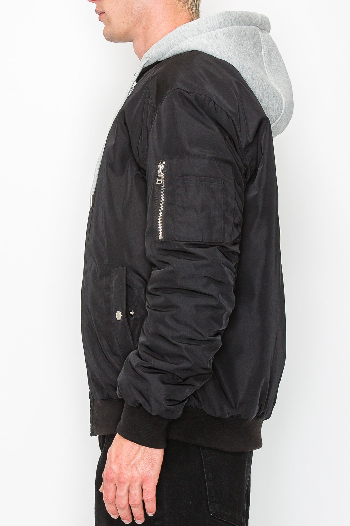 Oversize Hooded Bomber Jacket