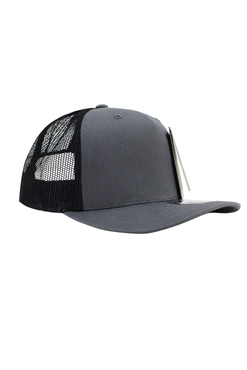 5 Panel Trucker Hat - Charcoal / Black