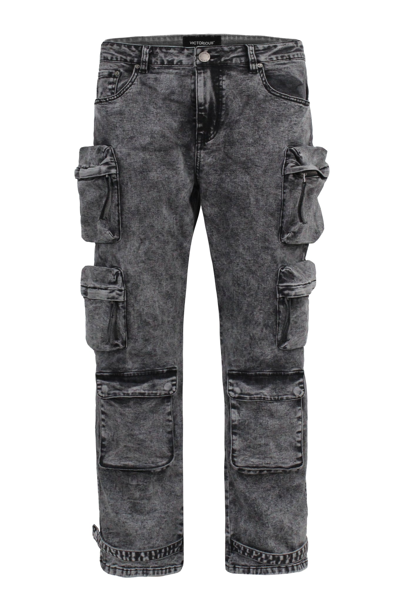 Baggy Fit Multi-Pocket Cargo Denim Jeans