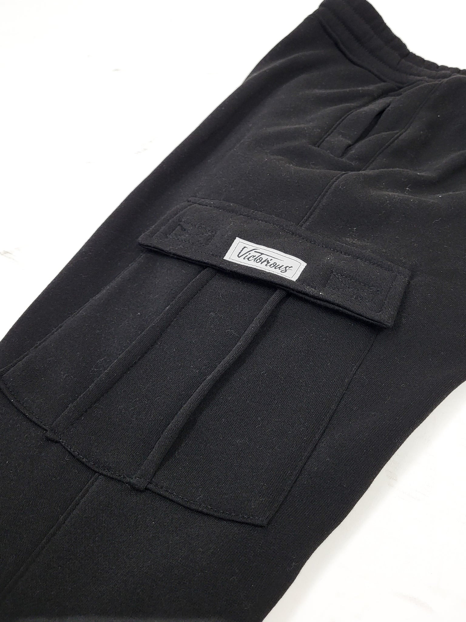 Flared Cargo Fleece Pants