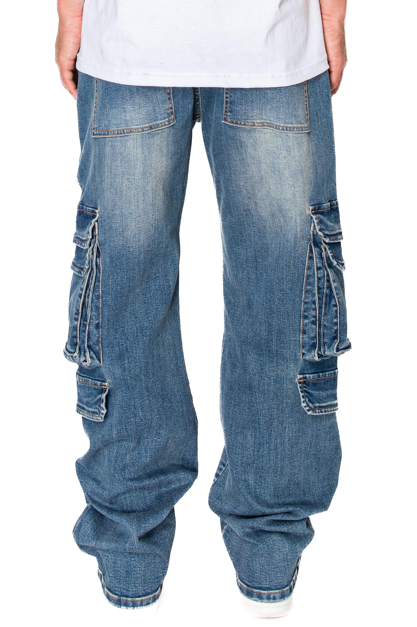 Multi Cargo Pockets Denim Jeans