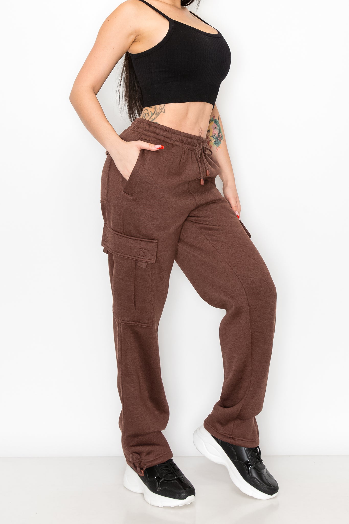 Women's Fleece Heavyweight Cargo Sweatpants