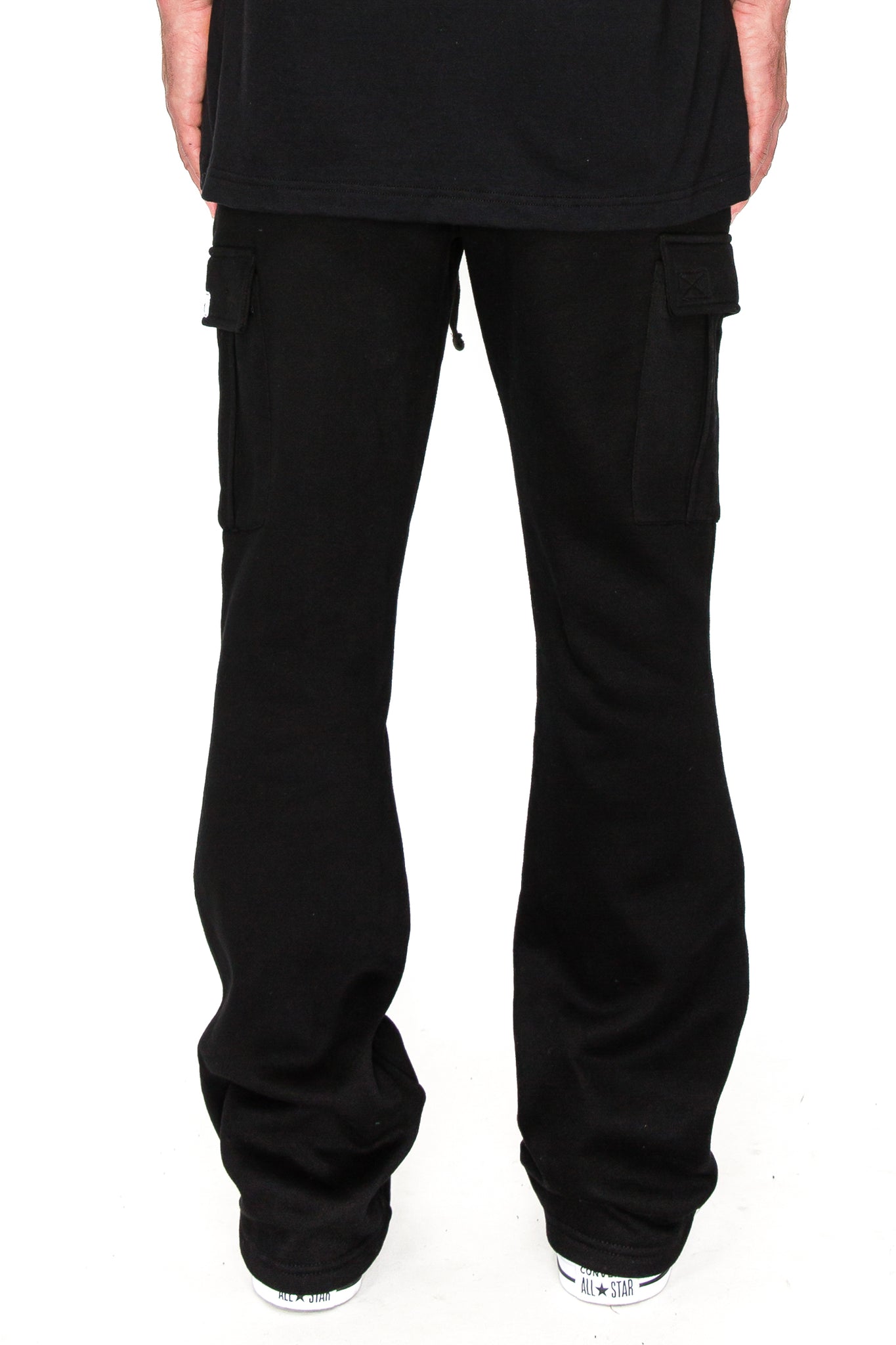 Flared Cargo Fleece Pants