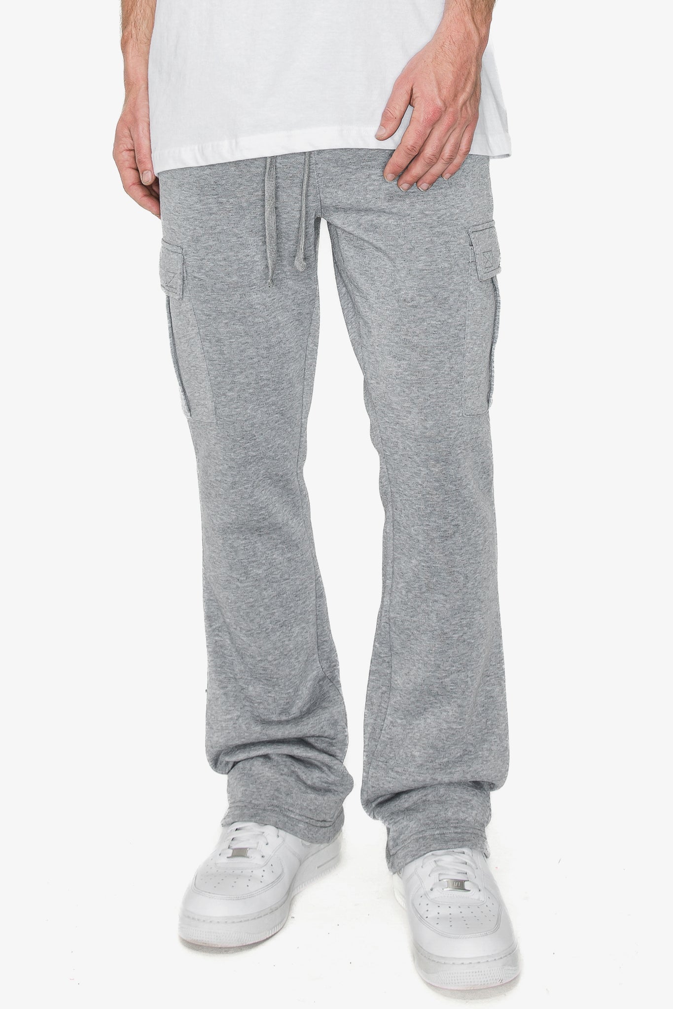 Flared Cargo Fleece Pants