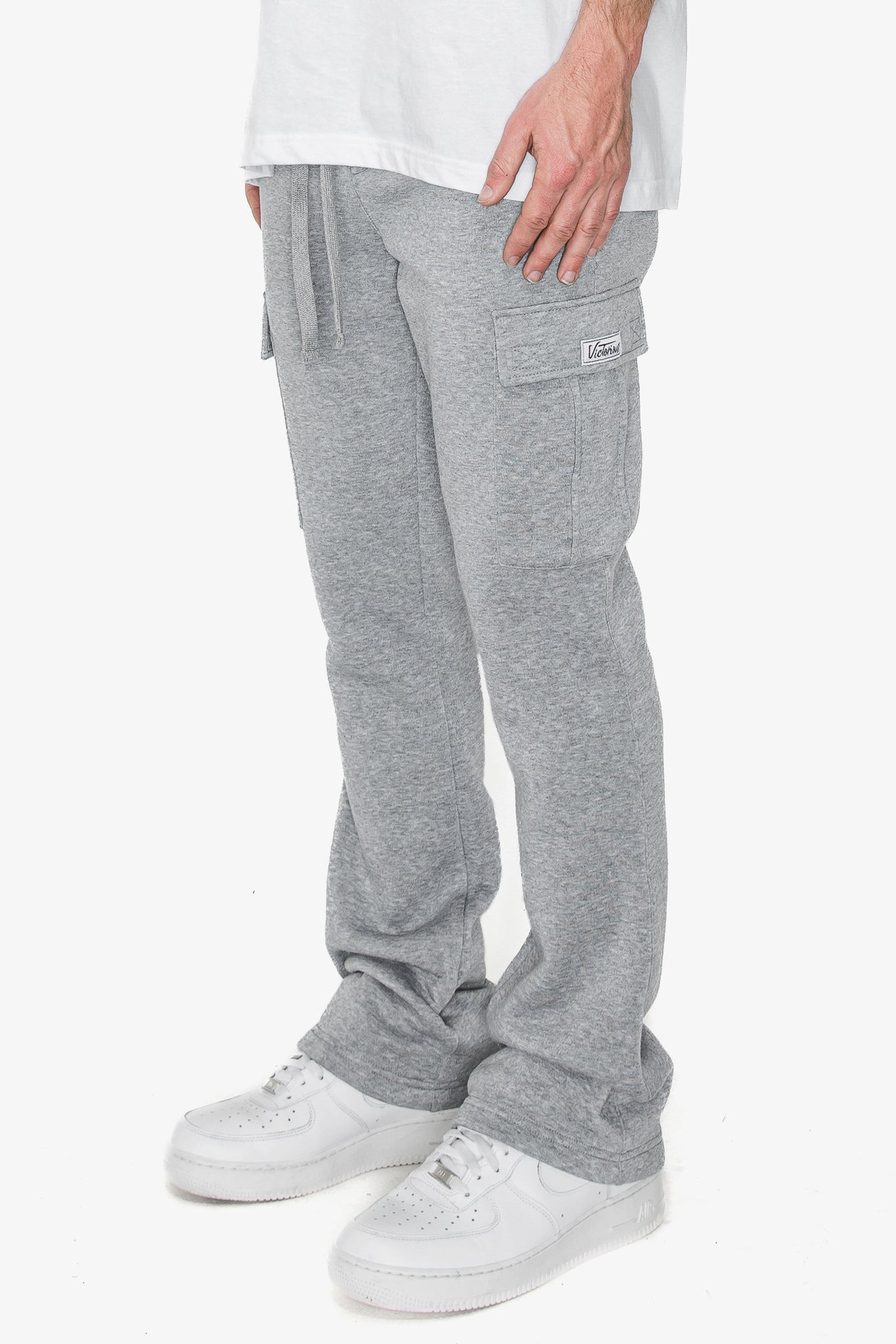 Flared Cargo Fleece Pants