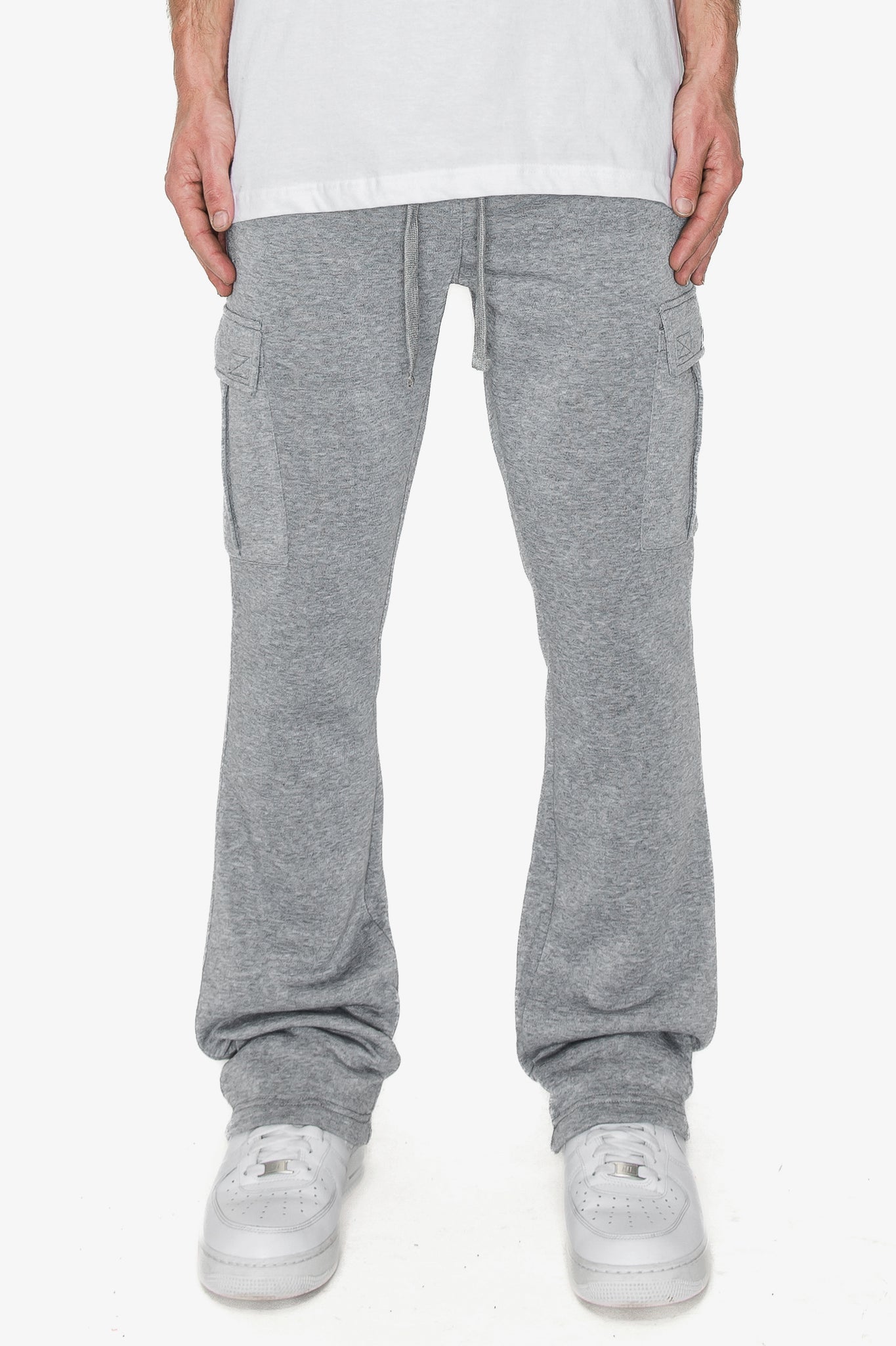 Flared Cargo Fleece Pants