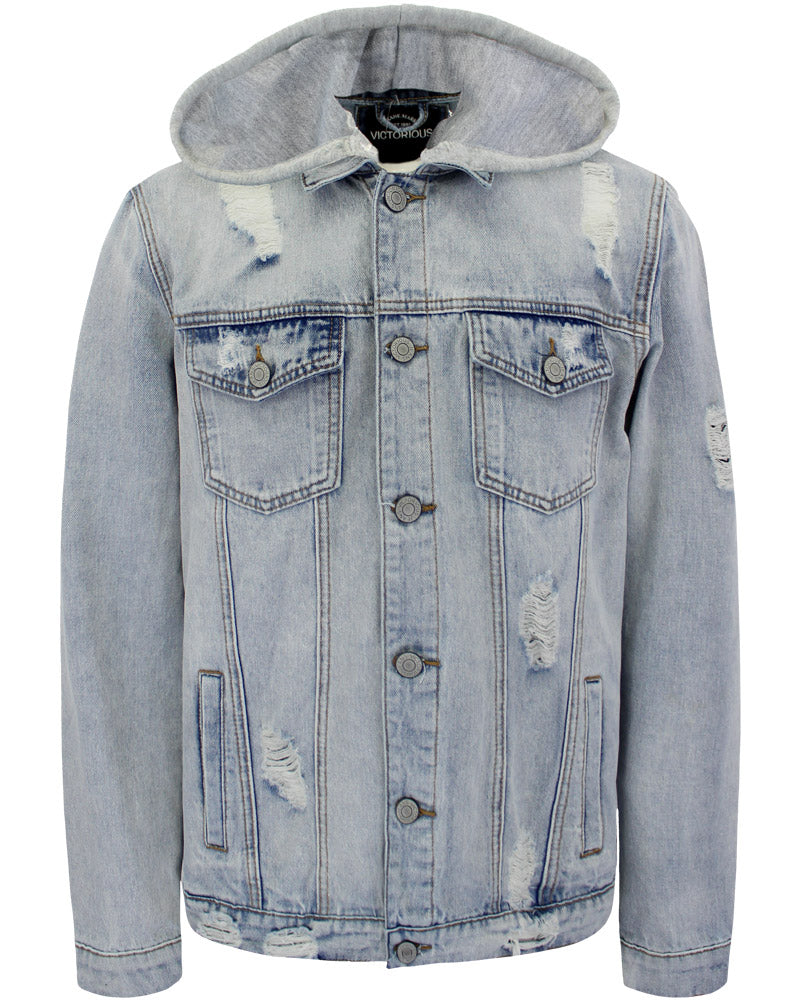 Detachable Hood Denim Jacket