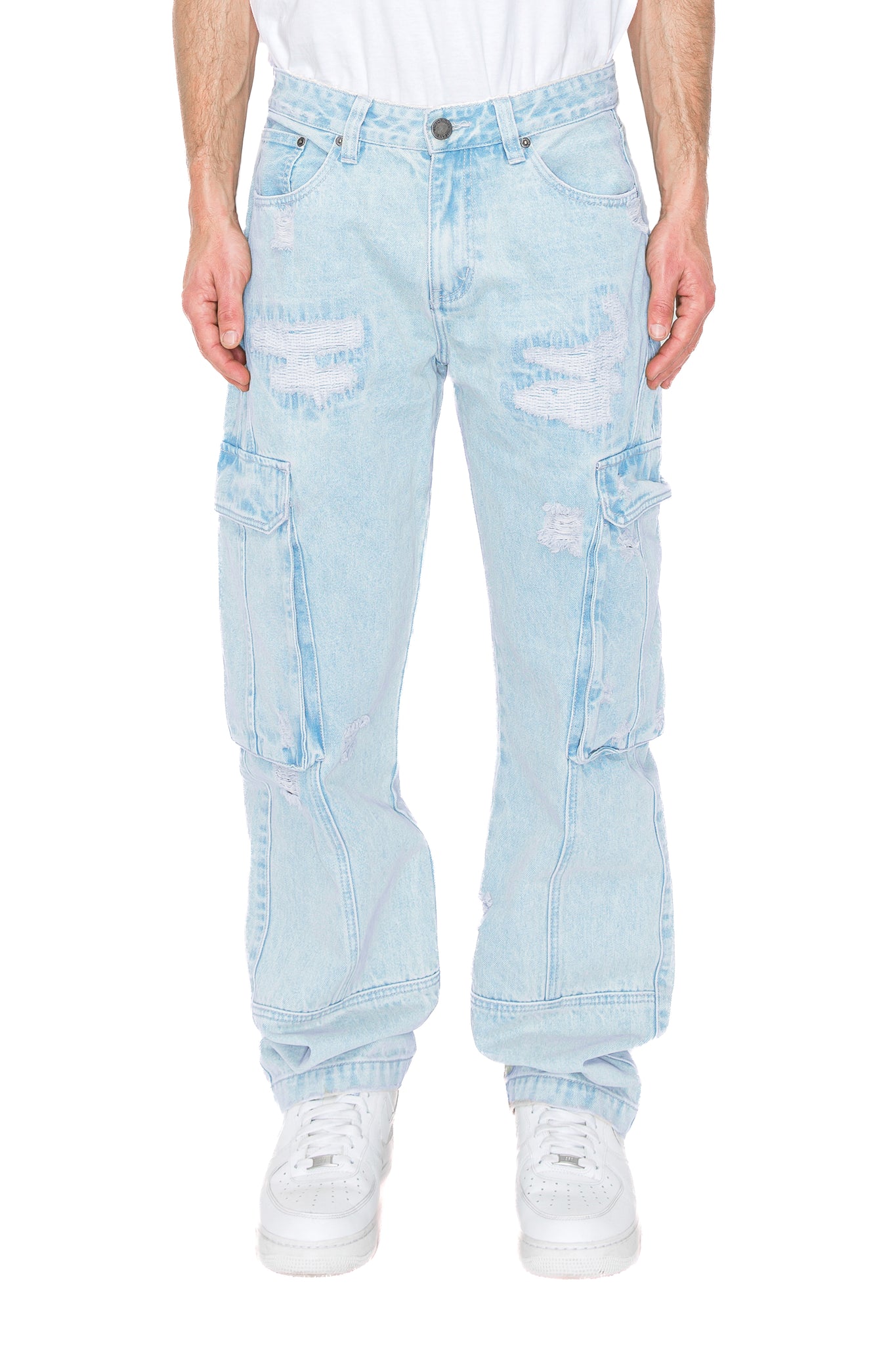 Baggy Fit Cargo Denim Jeans