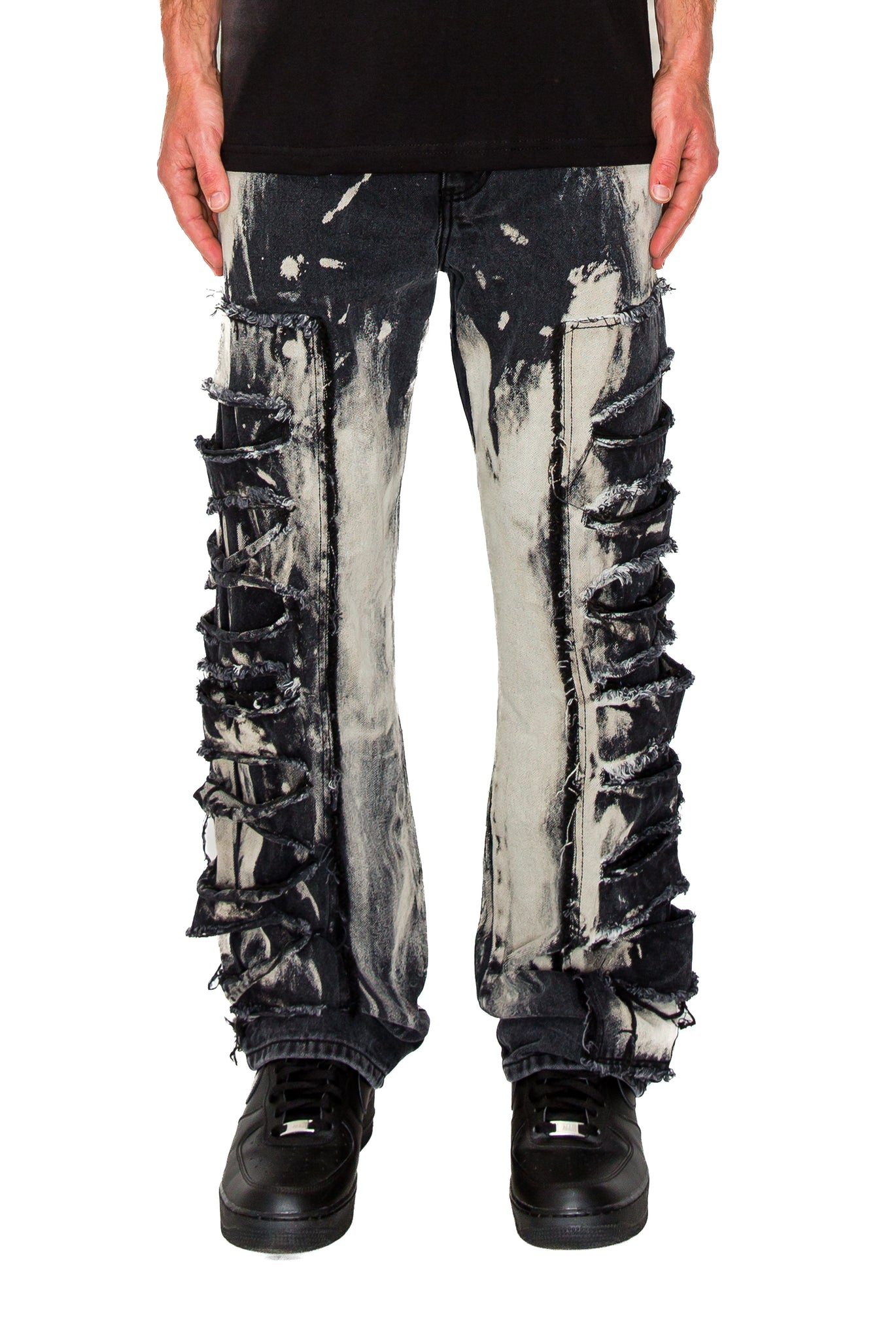 Heavy Distressed Baggy Fit Jeans