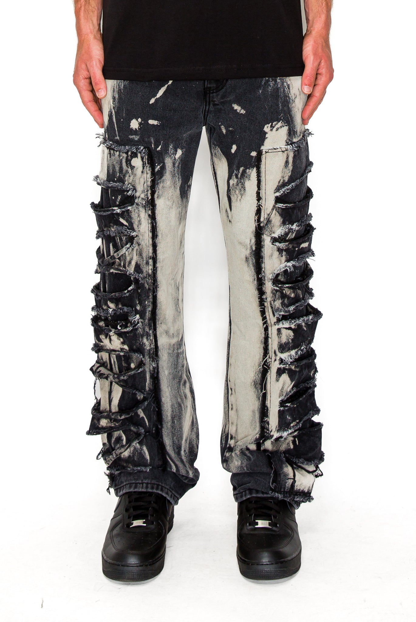 Heavy Distressed Baggy Fit Jeans