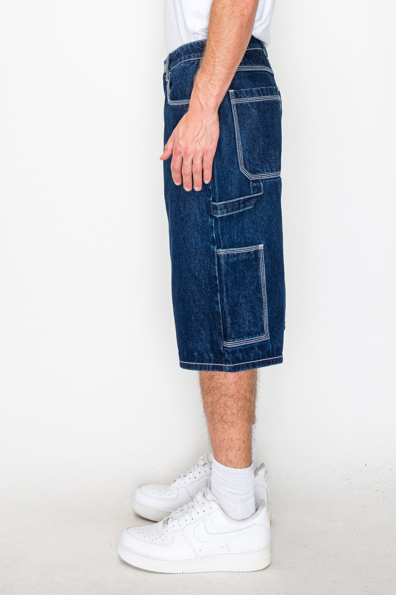 Baggy Fit Carpenter Denim Shorts