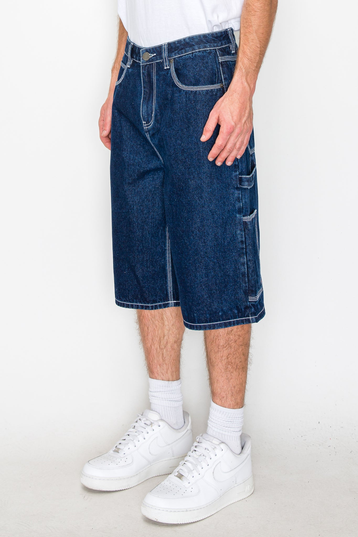 Baggy Fit Carpenter Denim Shorts