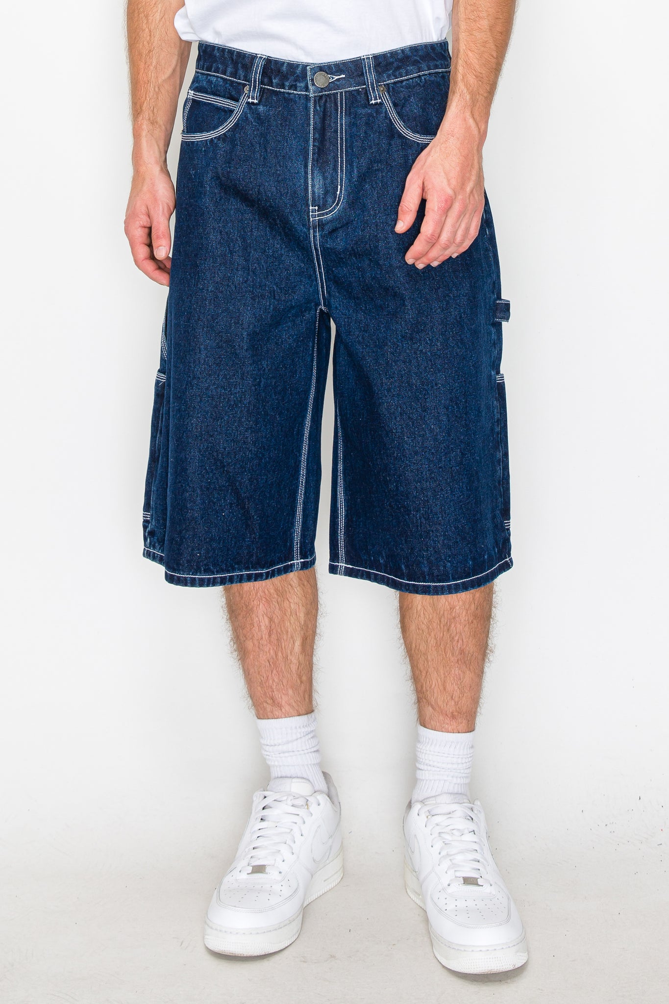 Baggy Fit Carpenter Denim Shorts